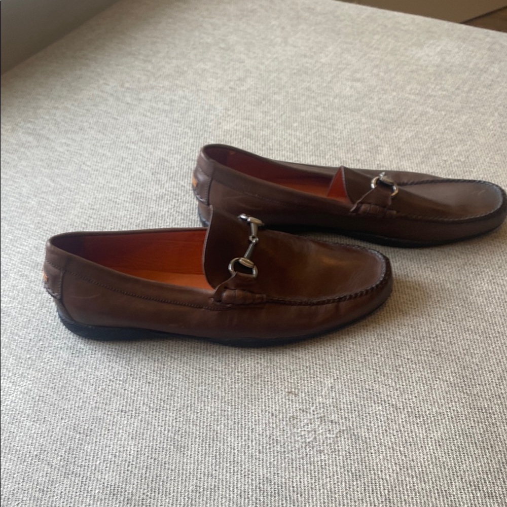 Peter Millar Men's Brown Leather Loafers